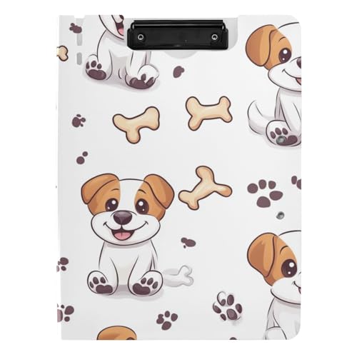Klemmbrettmappe mit Aufbewahrung, niedliche Cartoon-Hunde, A4-Klemmbrett, Folio, zwei Metall-Clips, Stifthalter, Schule, Klemmbrett mit Abdeckung Klemmbrettmappe mit Aufbewahrung, niedliche Cartoon-Hunde, A4-Klemmbrett, Folio, zwei Metall-Clips, Stifthalter, Schule, Klemmbrett mit Abdeckung von tplaotee