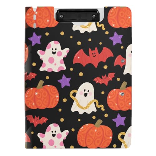 Klemmbrettmappe mit Aufbewahrung, schwarz, Halloween-Kürbis-A4-Klemmbrett, Folio-Ordner, Doppel-Clips, Stifthalter, Still-Clipboard mit Abdeckung Klemmbrettmappe mit Aufbewahrung, schwarz, Halloween-Kürbis-A4-Klemmbrett, Folio-Ordner, Doppel-Clips, Stifthalter, Still-Clipboard mit Abdeckung von tplaotee