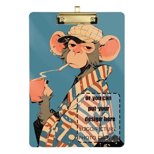 Kompaktes Klemmbrett, Vintage-Affe, Standard-Loch, für Lehrer, Muss für Klassenzimmer, Grundschule, Größe 22,9 x 30,5 cm Kompaktes Klemmbrett, Vintage-Affe, Standard-Loch, für Lehrer, Muss für Klassenzimmer, Grundschule, Größe 22,9 x 30,5 cm von tplaotee