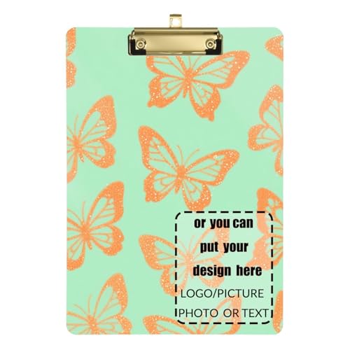 Künstliche Glitzer-Pailletten, Schmetterling, Grün, personalisierbar, dickes Klemmbrett, Acryl, niedlich für personalisierte Klemmbretter für Lehrer, Größe 22,9 x 30,5 cm Künstliche Glitzer-Pailletten, Schmetterling, Grün, personalisierbar, dickes Klemmbrett, Acryl, niedlich für personalisierte Klemmbretter für Lehrer, Größe 22,9 x 30,5 cm von tplaotee