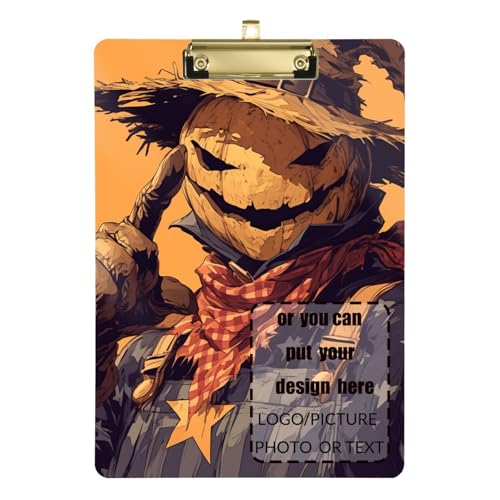 Lustige Cartoon-Vogelscheuche, wasserdicht, wasserdicht, für personalisierte Klemmbretter für Lehrer, Größe 22,9 x 30,5 cm von tplaotee
