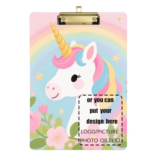 Niedliche Cartoon-Einhörner, personalisierbares Zahn-Klemmbrett, Standard-Loch, für Schüler, Mädchen, Kinder, Lehrer, Klemmbrett, Größe 22,9 x 30,5 cm Niedliche Cartoon-Einhörner, personalisierbares Zahn-Klemmbrett, Standard-Loch, für Schüler, Mädchen, Kinder, Lehrer, Klemmbrett, Größe 22,9 x 30,5 cm von tplaotee