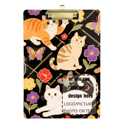 Niedliche Katzenblüten, personalisierbares Auto-Klemmbrett, Acryl, niedlich für Klassenzimmer, Zubehör für Lehrer, Grundschule, Größe 22,9 x 30,5 cm Niedliche Katzenblüten, personalisierbares Auto-Klemmbrett, Acryl, niedlich für Klassenzimmer, Zubehör für Lehrer, Grundschule, Größe 22,9 x 30,5 cm von tplaotee