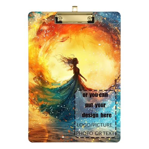 Ölgemälde für Damen, Wirbelfarben, Klemmbrett, Ordner, Acryl, niedlich, für Fußball, LKW-Fahrer, Größe 22,9 x 30,5 cm Ölgemälde für Damen, Wirbelfarben, Klemmbrett, Ordner, Acryl, niedlich, für Fußball, LKW-Fahrer, Größe 22,9 x 30,5 cm von tplaotee
