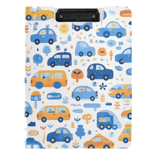 Ordner-Klemmbrett mit Aufbewahrung, Spielzeugauto, Orange, A4-Klemmbrett, Padfolio, doppelte Metallklammern, Stifthalter, Büro-Klemmbrett mit Abdeckung Ordner-Klemmbrett mit Aufbewahrung, Spielzeugauto, Orange, A4-Klemmbrett, Padfolio, doppelte Metallklammern, Stifthalter, Büro-Klemmbrett mit Abdeckung von tplaotee