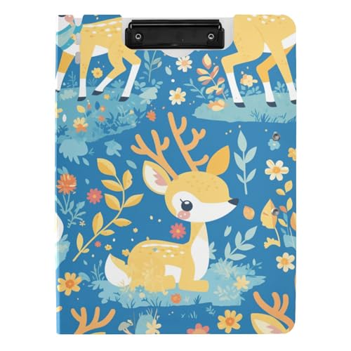 Ordner-Klemmbrett mit Aufbewahrung, zartes Cartoon-Tier-Duiker, helles A4-Klemmbrett, Folio-Ordner, Doppel-Clips, Stifthalter, Schulklemmbrett mit Abdeckung Ordner-Klemmbrett mit Aufbewahrung, zartes Cartoon-Tier-Duiker, helles A4-Klemmbrett, Folio-Ordner, Doppel-Clips, Stifthalter, Schulklemmbrett mit Abdeckung von tplaotee