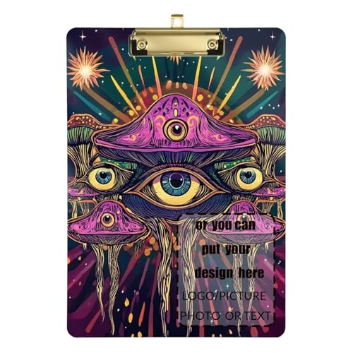 Pilz mit Augen, psychedelisch, anpassbar, Klemmbrett-Hülle, Griff, wasserdicht, für Klassenzimmer, für Lehrer, High School, Größe 22,9 x 30,5 cm Pilz mit Augen, psychedelisch, anpassbar, Klemmbrett-Hülle, Griff, wasserdicht, für Klassenzimmer, für Lehrer, High School, Größe 22,9 x 30,5 cm von tplaotee