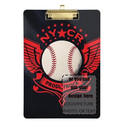 Retro Rock 'n' Roll Baseball Customize Engineer Klemmbrett Hartbrett für Lehrer Krankenpflege Größe 22,9 x 30,5 cm von tplaotee