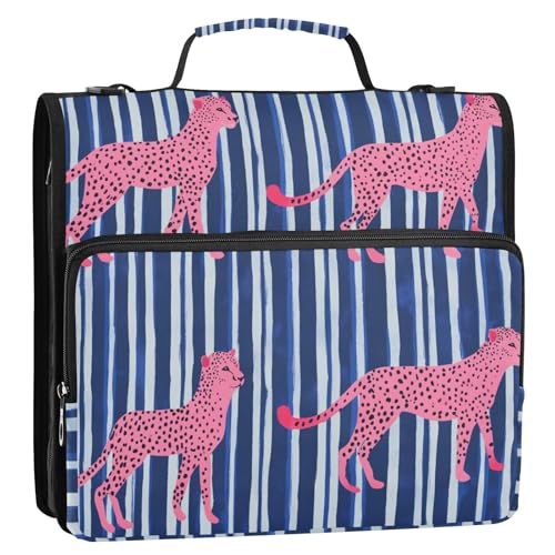 Ringbuch mit Reißverschluss, 3,8 cm, 3 Ringe, mit Riemen, inklusive Reißverschlusstasche, Portfolio-Ordner für die Mittelschule, Hot Pink Ringbuch mit Reißverschluss, 3,8 cm, 3 Ringe, mit Riemen, inklusive Reißverschlusstasche, Portfolio-Ordner für die Mittelschule, Hot Pink von tplaotee
