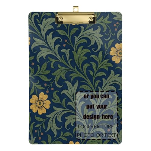 William Morris Klemmbrett mit gelbem Muster, Kunststoff, für Lehrer, Muss für Klassenzimmer, Grundschule, Größe 22,9 x 30,5 cm William Morris Klemmbrett mit gelbem Muster, Kunststoff, für Lehrer, Muss für Klassenzimmer, Grundschule, Größe 22,9 x 30,5 cm von tplaotee