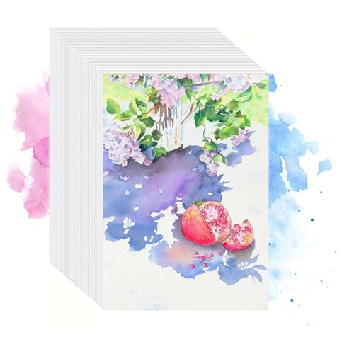80 Blatt Aquarellpapier, A6 Aquarellblock 300 g/m², Aquarellpapier Karten, Watercolor Paper für Kinder Studenten Lehrer Künstler, Weiß Aquarellpapier, Zeichenpapier Zum Aquarell Und Skizzieren 80 Blatt Aquarellpapier, A6 Aquarellblock 300 g/m², Aquarellpapier Karten, Watercolor Paper für Kinder Studenten Lehrer Künstler, Weiß Aquarellpapier, Zeichenpapier Zum Aquarell Und Skizzieren von trabag