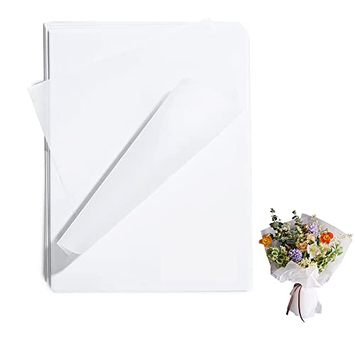 80 Blatt Seidenpapier Weiß, 50 X 70cm WeißEs Seidenpapier Verpackungsmaterial, Seidenpapier Weiß FüR Blumenstrauß-Verpackung, Pompon-Verpackung, Diy-Geschenkdekoration, Seidenpapier Zum Verpacken von trabag