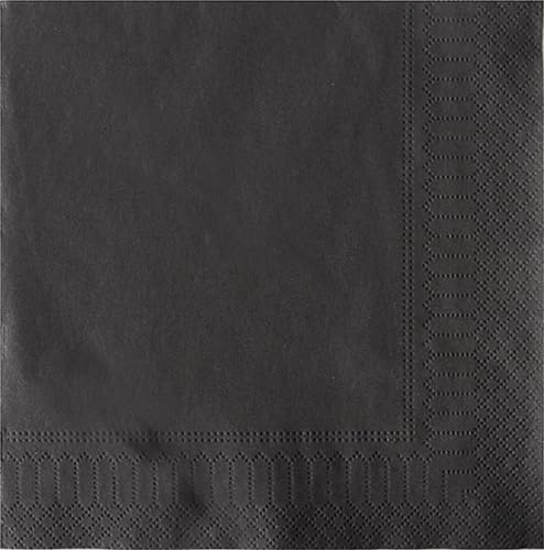 tradingbay24 Servietten, 2-lagig 1/4-Falz 33 cm x 33 cm schwarz tbU95765 Tissue Einfarbig Zweilagig, 2000 Stück von tradingbay24