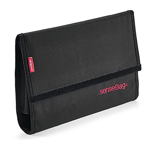 transotype senseBag Wallet schwarz für 24 Marker, schwarze Tasche aus abwaschbaren Polyestergewebe, mit 24 abgenähten Stiftfächern von transotype
