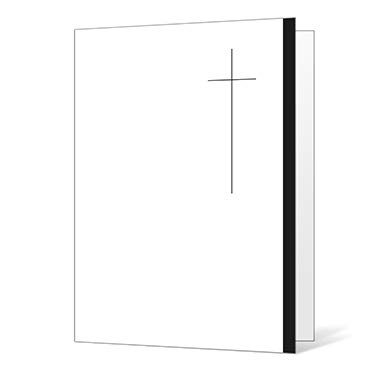 10 x Danksagung Trauerkarten"schlichtes Kreuz" Klappkarten im Set mit passenden Umschlägen - Trauerdanksagungskarten - Danke sagen nach Trauer, Beerdigung, Sterbefall, Friedhof, Begräbnis von trauerdruckportal.de