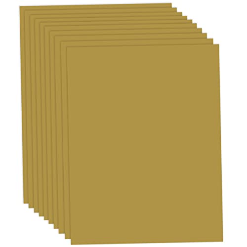 Tonpapier gold 50 x 70cm | 130 g/m² Bastelpapier 10 Blatt Schulpapier basteln bemalen Kinder von trendmarkt24
