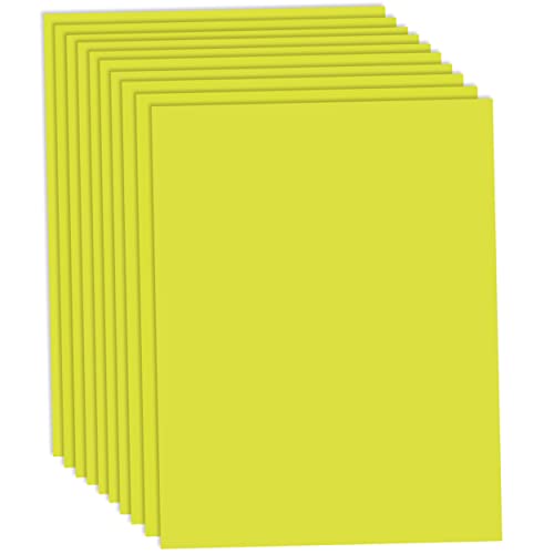 Tonpapier limone 50 x 70cm | 130 g/m² Bastelpapier 10 Blatt einfarbig 130g /qm Bastel-Papier Set Ton-Karton Schul-Papier farbig zum basteln bemalen Bastelkarton Kinder Hochzeit von trendmarkt24