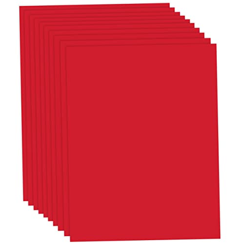 Tonpapier rot 50 x 70cm | 130 g/m² Bastelpapier 10 Blatt einfarbig 130g /qm Bastel-Papier Set Ton-Karton Schul-Papier farbig zum basteln bemalen Bastelkarton Kinder Hochzeit 2120-A von trendmarkt24