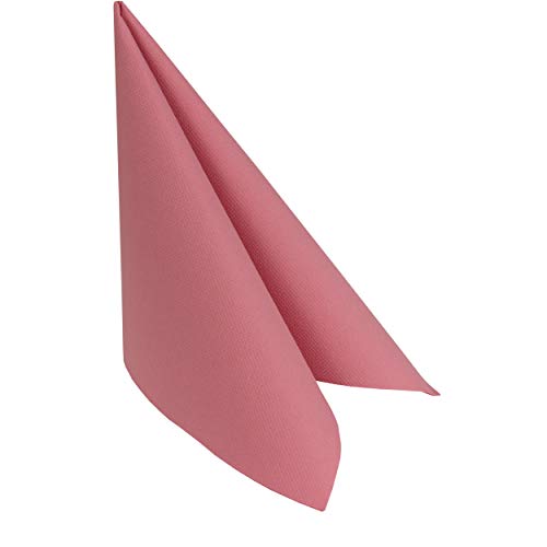 trendmarkt24 Premium-Servietten rosa Tissue 40x40cm groß 50 Stück hochwertige Qualität von trendmarkt24