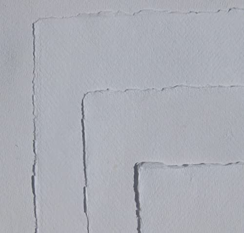 handgeschöpftes Büttenpapier Aquarellpapier A6 10 Bogen/Set rauhes Finish weiß 225g/m² BaumwollLinters (AR226v2) von tribal paper