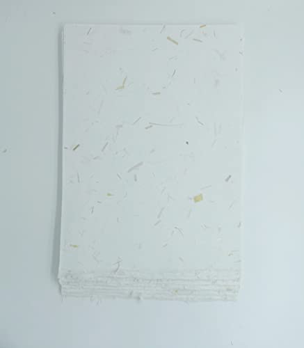 paperfreak: Gold - Strohpapier >Rapunzel< handgeschöpft 'A4' 40 Bogen mit einseitigem Büttenrand- Büttenpapier von tribal paper