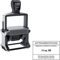 trodat Datumstempel mit Text individualisierbar 5480 selbstfärbend schwarz Logo möglich, 1 St. -  Direkt online personalisieren von trodat