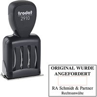 trodat Datumstempel mit Text individualisierbar Classic 2910 P01 Logo möglich, 1 St. -  Direkt online personalisieren von trodat