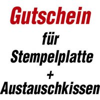 trodat Gutschein für Stempelplatte für trodat 4907 mit Logo von trodat