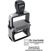 trodat Textstempel, individualisierbar 5206 selbstfärbend schwarz Logo möglich, 1 St. -  Direkt online personalisieren von trodat