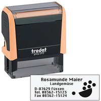 trodat Textstempel, individualisierbar printy 4913 selbstfärbend schwarz mit Logo von trodat