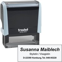 trodat Textstempel, individualisierbar printy 4913 selbstfärbend schwarz ohne Logo von trodat