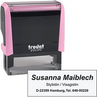 trodat Textstempel, individualisierbar printy 4913 selbstfärbend schwarz ohne Logo von trodat