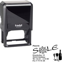 trodat Textstempel, individualisierbar printy 4927 selbstfärbend schwarz Logo möglich, 1 St. -  Direkt online personalisieren von trodat