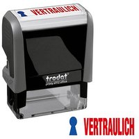 trodat Textstempel "Vertraulich" printy 4912 office selbstfärbend blau, rot von trodat