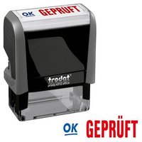 trodat Textstempel "Geprüft" printy 4912 office selbstfärbend blau, rot von trodat