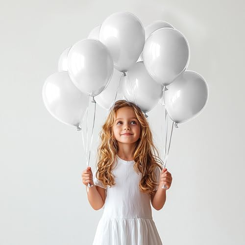 TROOKEE 100 weiße Luftballons, hergestellt in Spanien, 31 cm, biologisch abbaubar, Dekoration für Geburtstag, Babyparty, Party, Hochzeit, Weihnachten, Kommunion, Halloween, Taufe TROOKEE 100 weiße Luftballons, hergestellt in Spanien, 31 cm, biologisch abbaubar, Dekoration für Geburtstag, Babyparty, Party, Hochzeit, Weihnachten, Kommunion, Halloween, Taufe von trookee