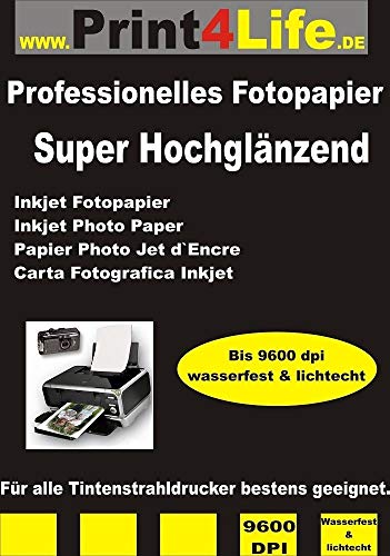 50 Blatt DIN A4 Super High Glossy BEIDSEITIGES Fotopapier 180g /m² ; Mit diesem Profi Glossy Papier mit beidseitig glänzend glatter Oberfläche erstellen Sie schnell und problemlos Illustrationen,Prospekte,Bilder- und Fotodruck,Präsentationen in EXZELLENTEN,KONTRASTREICHEN und FARBGETREUEN Farben. Das Papier ist im DIN A4 Format. Der Marken Hersteller ist Garant für einen reibungslosen Einsatz und hohe Verarbeitungsansprüche ! von trucol