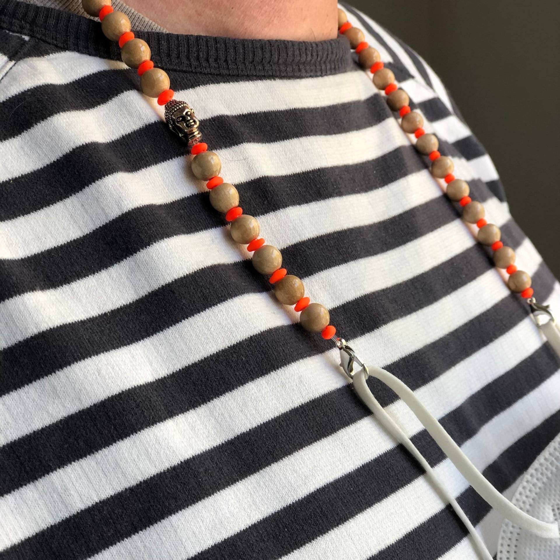 Brillenkette "Buddha - Wood Neon Orange" Brillenkette "Buddha - Wood Neon Orange" von trudiloves