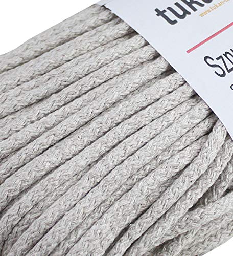 Baumwollkordel Kordel Baumwolle makramee garn 5mm - Baumwollseil Baumwollgarn baumwollschnur kordelband 100% Cotton (beige) von tukan-tex