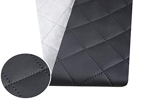 Kunstleder Gesteppt Möbel Textil Meterware Polster Stoff PU - Möbelstoff (Dunkelgrau 896) von tukan-tex