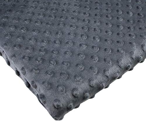 Polyester Meterware Stoff Plüschstoff 50x160cm | MINKY | Flauschiger Kinderstoff Fleece (Grau 3002) von tukan-tex
