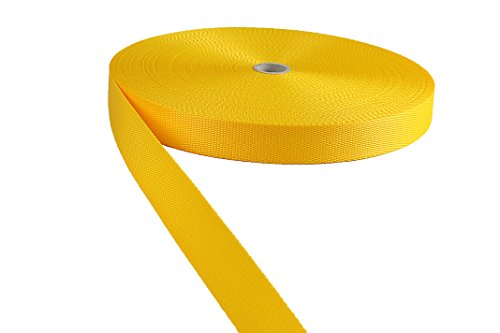 Gurtband Polypropylene Gelb 25mm Breit - 50 meter von tukan-tex