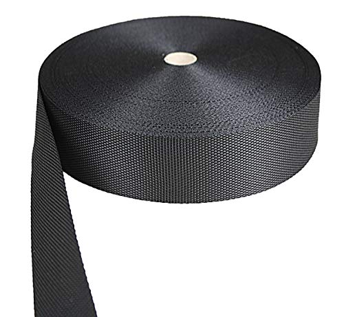 Gurtband Polypropylene schwarz 40mm breit - 50 meter Länge / 4 cm Breite von tukan-tex