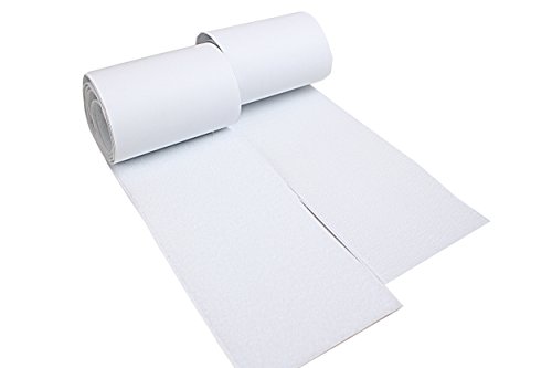 tukan-tex-de Klettband Selbstklebend 25 Meter, 100 mm Breit Selbstklebend (Weiß, 25 Meter Flausch) von tukan-tex