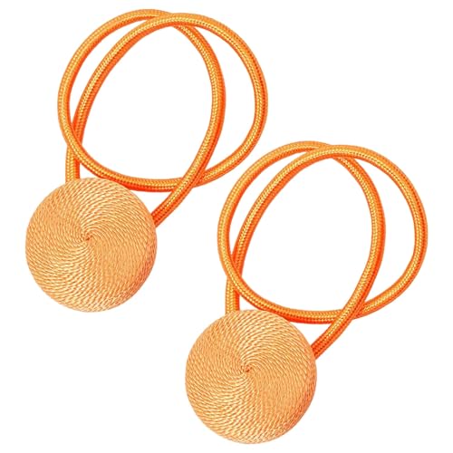 tulkdexi Magnetische Vorhang-Raffhalter, starke magnetische Vorhang-Clips, 2 Stück, magnetische Vorhangschnallen, Polyester, rundes Design, Raffhalter für Wohnzimmer, Schlafzimmer, Orange tulkdexi Magnetische Vorhang-Raffhalter, starke magnetische Vorhang-Clips, 2 Stück, magnetische Vorhangschnallen, Polyester, rundes Design, Raffhalter für Wohnzimmer, Schlafzimmer, Orange von tulkdexi