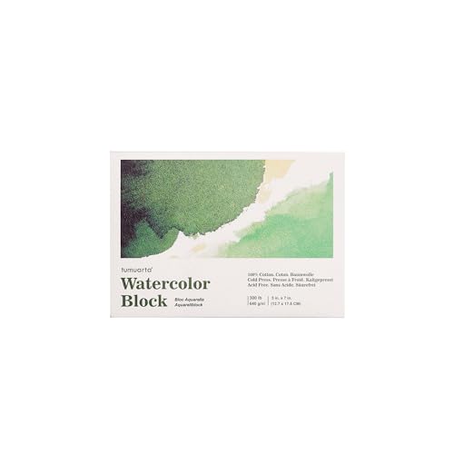 tumuarta 640 g/m² Aquarell Block, 100% Baumwolle, 12,7X17,8 cm, 10 Blatt, naturweiß, säurefrei, kaltgepresst, Aquarell Papier Skizzenbuch und gemischte Mediaskizzenbücher für Wasserfarben, Acryl tumuarta 640 g/m² Aquarell Block, 100% Baumwolle, 12,7X17,8 cm, 10 Blatt, naturweiß, säurefrei, kaltgepresst, Aquarell Papier Skizzenbuch und gemischte Mediaskizzenbücher für Wasserfarben, Acryl von tumuarta
