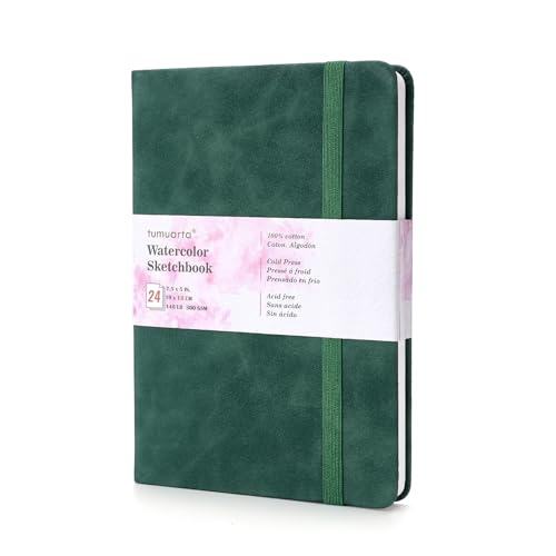 tumuarta Aquarell Skizzenbuch, 300g, 100% Baumwolle, 19x13 CM, 24 Blatt, Feinkorn, Säurefrei, Aquarellbuch, Aquarell-Notizbuch zur Verwendung als Reiseskizzenbuch tumuarta Aquarell Skizzenbuch, 300g, 100% Baumwolle, 19x13 CM, 24 Blatt, Feinkorn, Säurefrei, Aquarellbuch, Aquarell-Notizbuch zur Verwendung als Reiseskizzenbuch von tumuarta