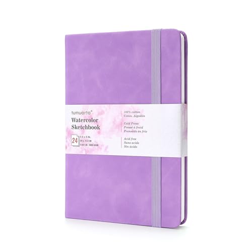 tumuarta Aquarell Skizzenbuch, 300g, 100% Baumwolle, 19x13 CM, 24 Blatt, Feinkorn, Säurefrei, Aquarellbuch, Aquarell Notizbuch zur Verwendung als Reiseskizzenbuch. tumuarta Aquarell Skizzenbuch, 300g, 100% Baumwolle, 19x13 CM, 24 Blatt, Feinkorn, Säurefrei, Aquarellbuch, Aquarell Notizbuch zur Verwendung als Reiseskizzenbuch. von tumuarta
