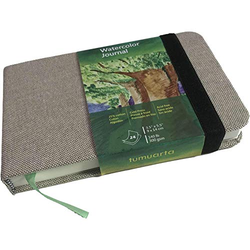 tumuarta Aquarell-Tagebuch, 63.5 kg, 300 g/m², Baumwoll-Papier, Kaltpresse, 8.9 x 14 cm, mikroperforiert, Aquarell-Papier-Notizbücher für die Verwendung als Reise-Skizzenbuch und Mischmedia-Block tumuarta Aquarell-Tagebuch, 63.5 kg, 300 g/m², Baumwoll-Papier, Kaltpresse, 8.9 x 14 cm, mikroperforiert, Aquarell-Papier-Notizbücher für die Verwendung als Reise-Skizzenbuch und Mischmedia-Block von tumuarta