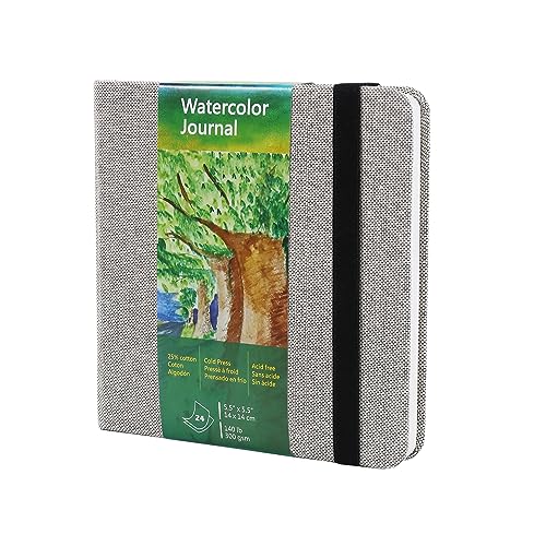 tumuarta Quadratisches Aquarell-Skizzenbuch, 63,5 kg, 300 g/m², Baumwollpapier, Kaltpresse, 48 Seiten, gebunden, Aquarell-Papierblock für den Einsatz als Reisetagebuch und gemischte Medienblock (grau, tumuarta Quadratisches Aquarell-Skizzenbuch, 63,5 kg, 300 g/m², Baumwollpapier, Kaltpresse, 48 Seiten, gebunden, Aquarell-Papierblock für den Einsatz als Reisetagebuch und gemischte Medienblock (grau, von tumuarta